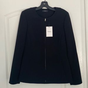 Theory Sculpture jacket in black crepe, NWT, size 8
